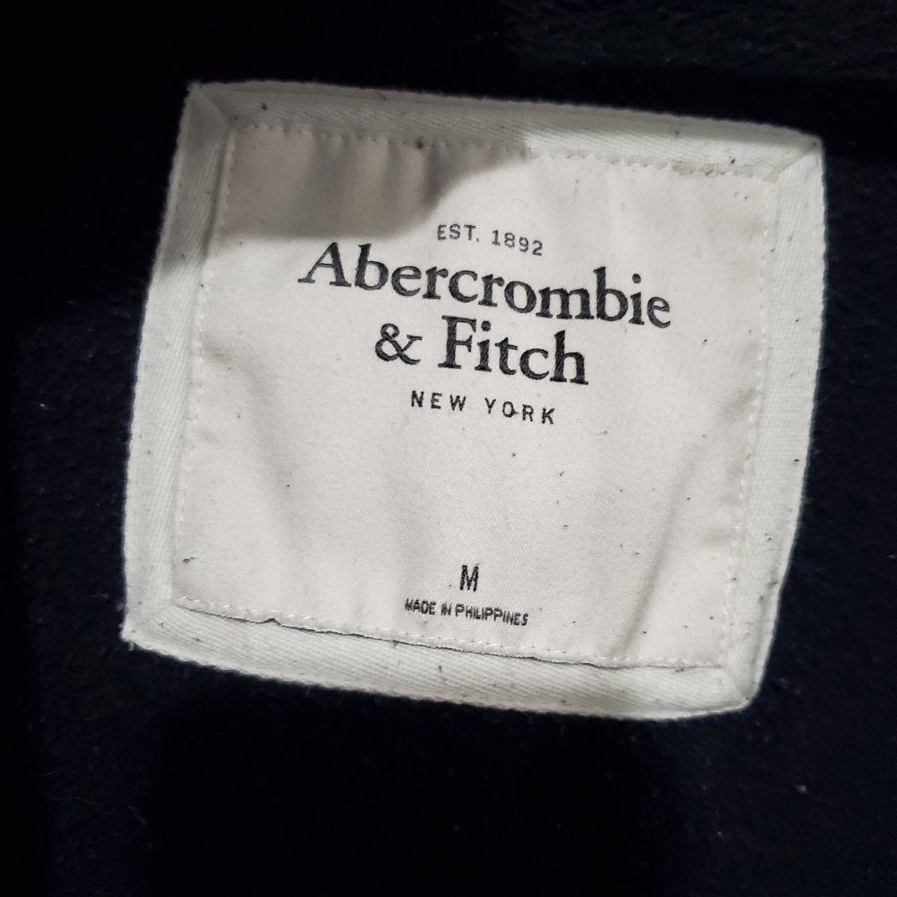 Y2K Abercrombie & Fitch Navy Blue Hoodie Button-Up Jacket Size Medium 2000s - Picture 7 of 8